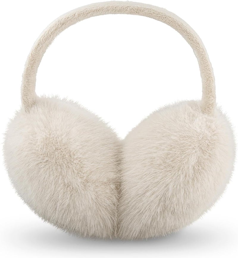 YATANAM Ear Muffs for Women Faux Fur Winter Girls Earmuffs Fluffy Adjustable Ear Warmers Cute Ear Covers - Image 1